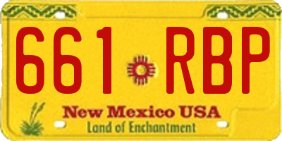 NM license plate 661RBP