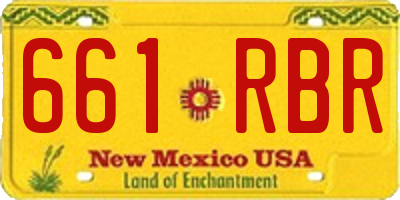 NM license plate 661RBR