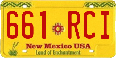 NM license plate 661RCI