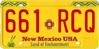 NM license plate 661RCQ
