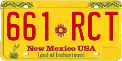 NM license plate 661RCT