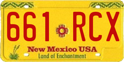 NM license plate 661RCX