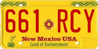 NM license plate 661RCY