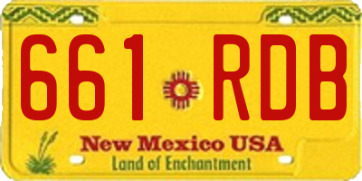 NM license plate 661RDB