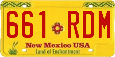 NM license plate 661RDM