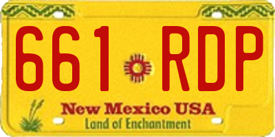 NM license plate 661RDP