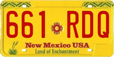 NM license plate 661RDQ