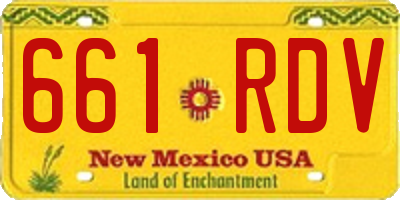 NM license plate 661RDV