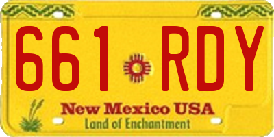 NM license plate 661RDY