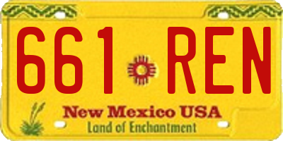 NM license plate 661REN