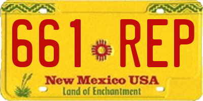 NM license plate 661REP