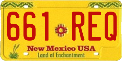 NM license plate 661REQ