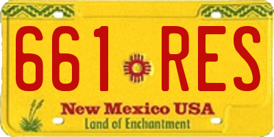 NM license plate 661RES