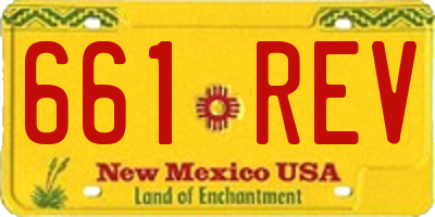 NM license plate 661REV
