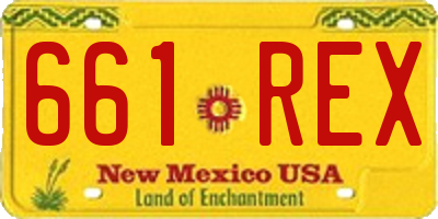 NM license plate 661REX