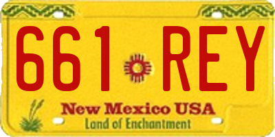 NM license plate 661REY
