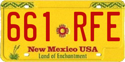 NM license plate 661RFE