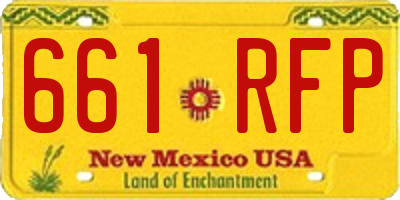 NM license plate 661RFP