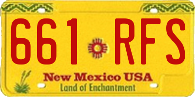 NM license plate 661RFS