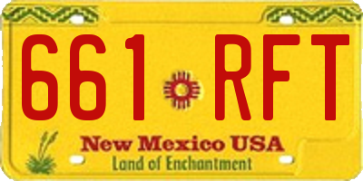 NM license plate 661RFT