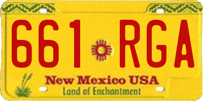 NM license plate 661RGA