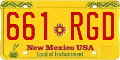 NM license plate 661RGD