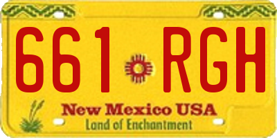 NM license plate 661RGH