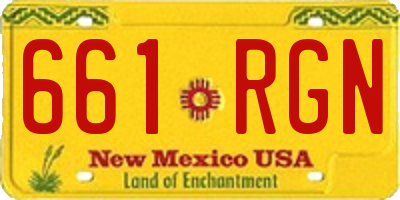 NM license plate 661RGN