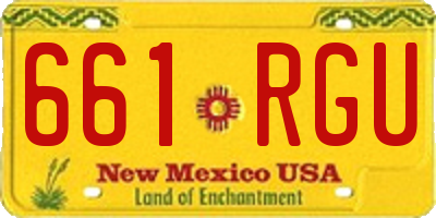 NM license plate 661RGU