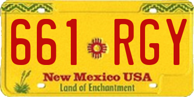 NM license plate 661RGY