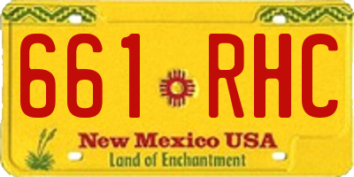 NM license plate 661RHC
