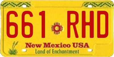 NM license plate 661RHD
