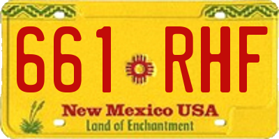 NM license plate 661RHF