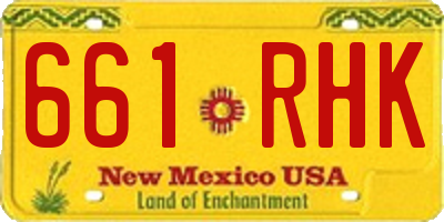 NM license plate 661RHK