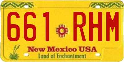 NM license plate 661RHM