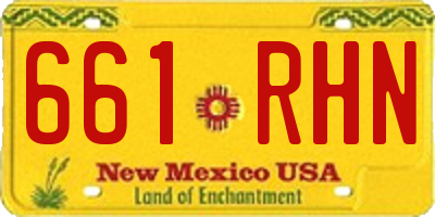 NM license plate 661RHN