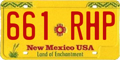 NM license plate 661RHP