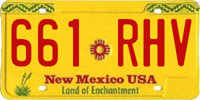 NM license plate 661RHV
