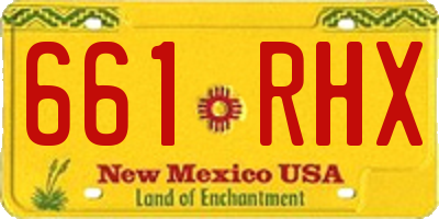 NM license plate 661RHX