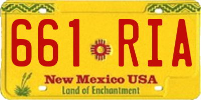 NM license plate 661RIA