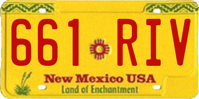 NM license plate 661RIV