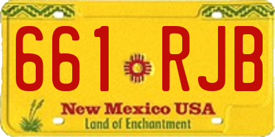 NM license plate 661RJB