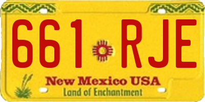 NM license plate 661RJE