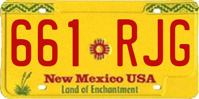 NM license plate 661RJG