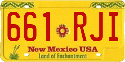 NM license plate 661RJI