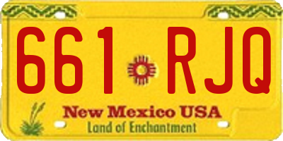 NM license plate 661RJQ