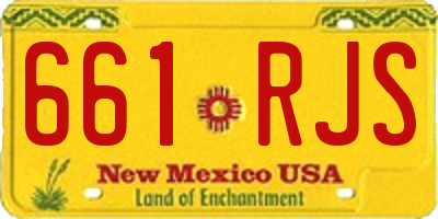 NM license plate 661RJS
