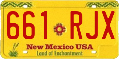 NM license plate 661RJX