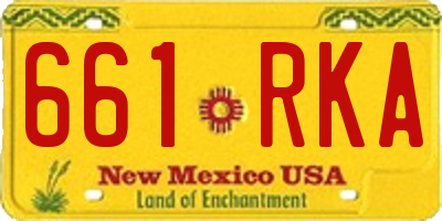 NM license plate 661RKA