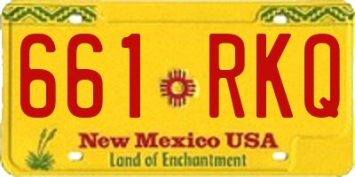NM license plate 661RKQ